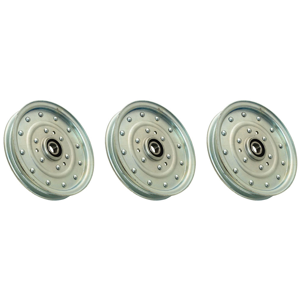 Qty 3: Flat Idler Pulley Fits Toro Replaces 1-633109