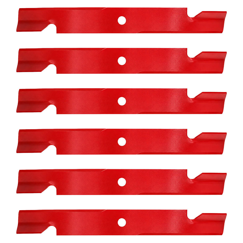 6 Pk. Notched Hight Lift Blades 103-6404 Fits Exmark Lazer Z AS XP XS 116-5171 116-8502