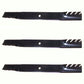 Toothed Blades Replaces 72" 48112 48113 481798 24-1/2" Long For SCAG Fits Ferris