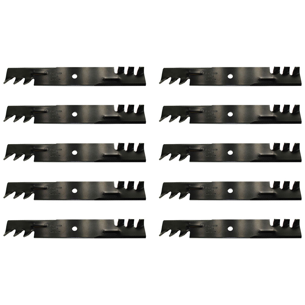 Qty 10: Toothed Mower Blades Fits Great Dane Replaces D18037