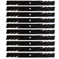 Ten (10) Toothed 18" x 5/8" Mulching Blades fits Various Lawn Mowers 36" - 54"