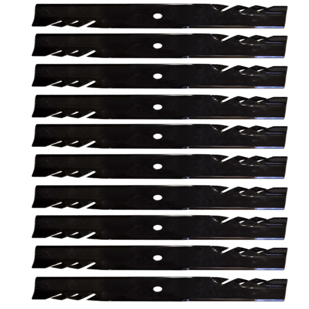 Ten (10) Toothed 18" x 5/8" Mulching Blades fits Various Lawn Mowers 36" - 54"