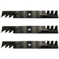 Qty 3: Toothed Mower Blades Fits Husqvarna Replaces 539100341