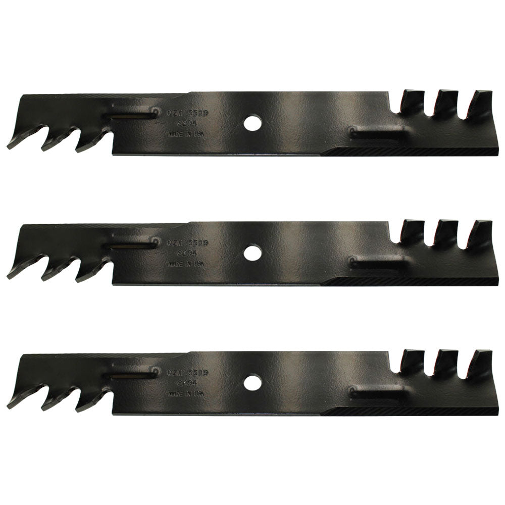 Qty 3: Toothed Mower Blades Fits Husqvarna Replaces 539100341