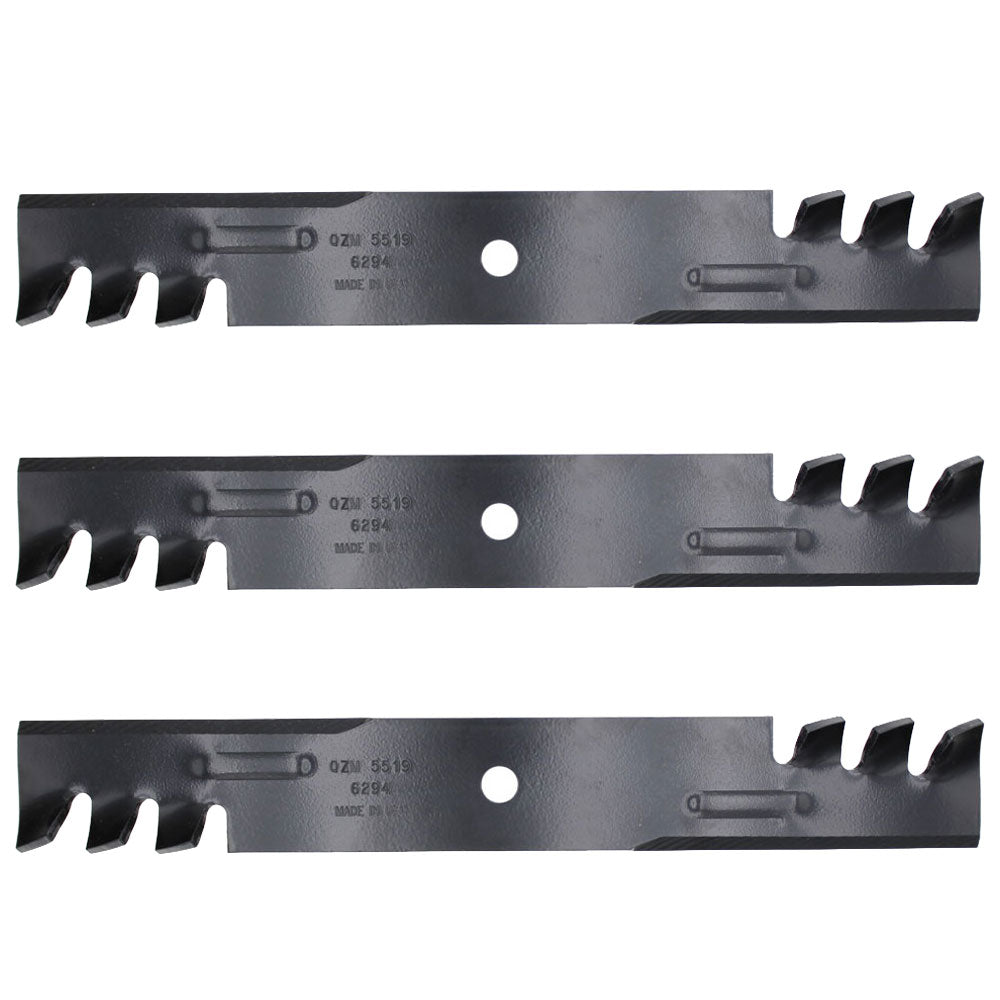 Set of 3 Predator Mulching Mower Blades D18037 GDU10231 Fits Great Dane 52"