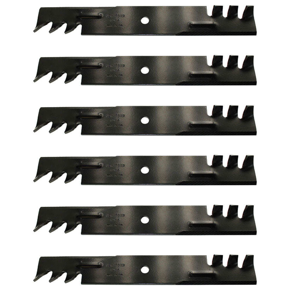 Qty 6: Toothed Mower Blades Fits Oregon