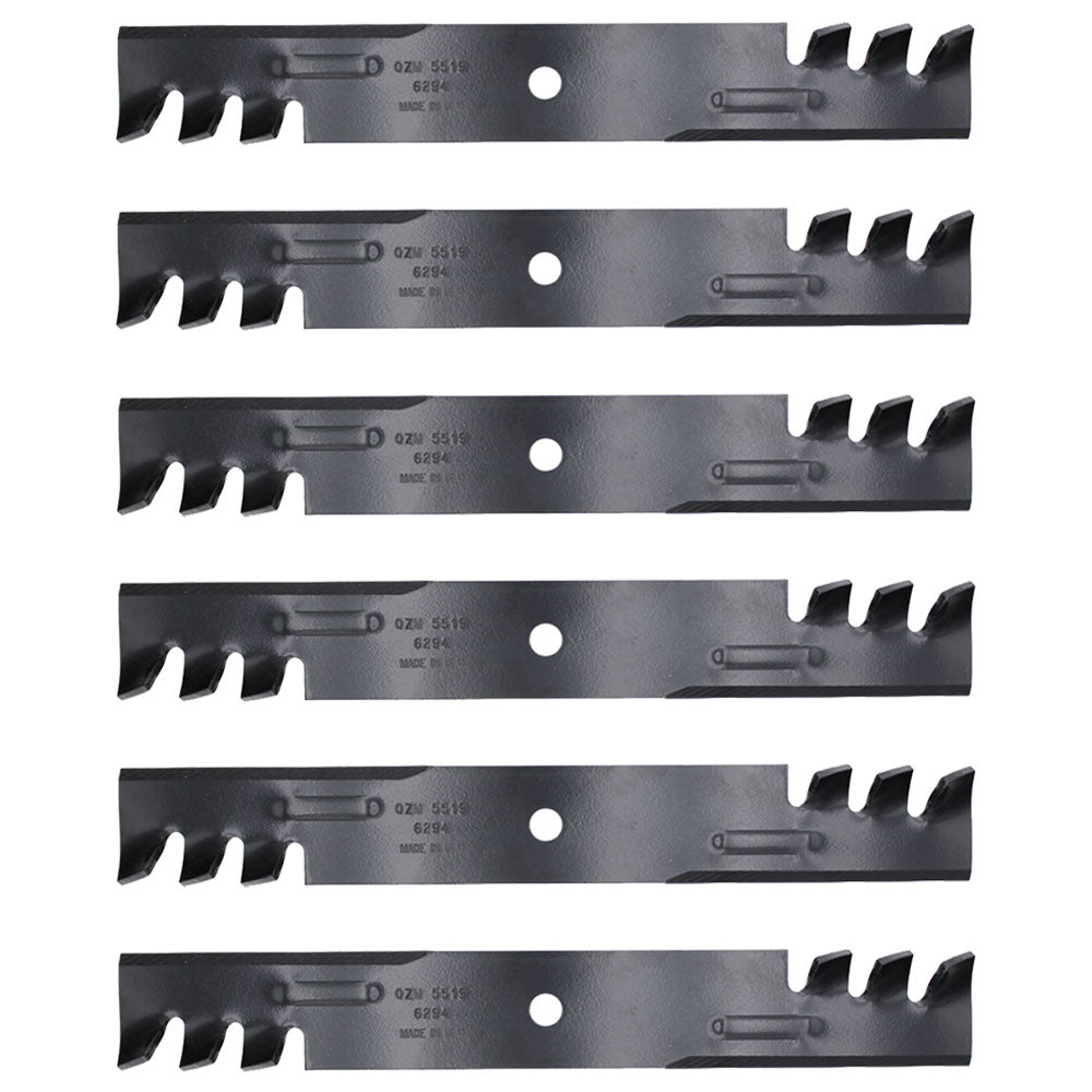 Qty 6: Toothed Mower Blades Fits Lesco