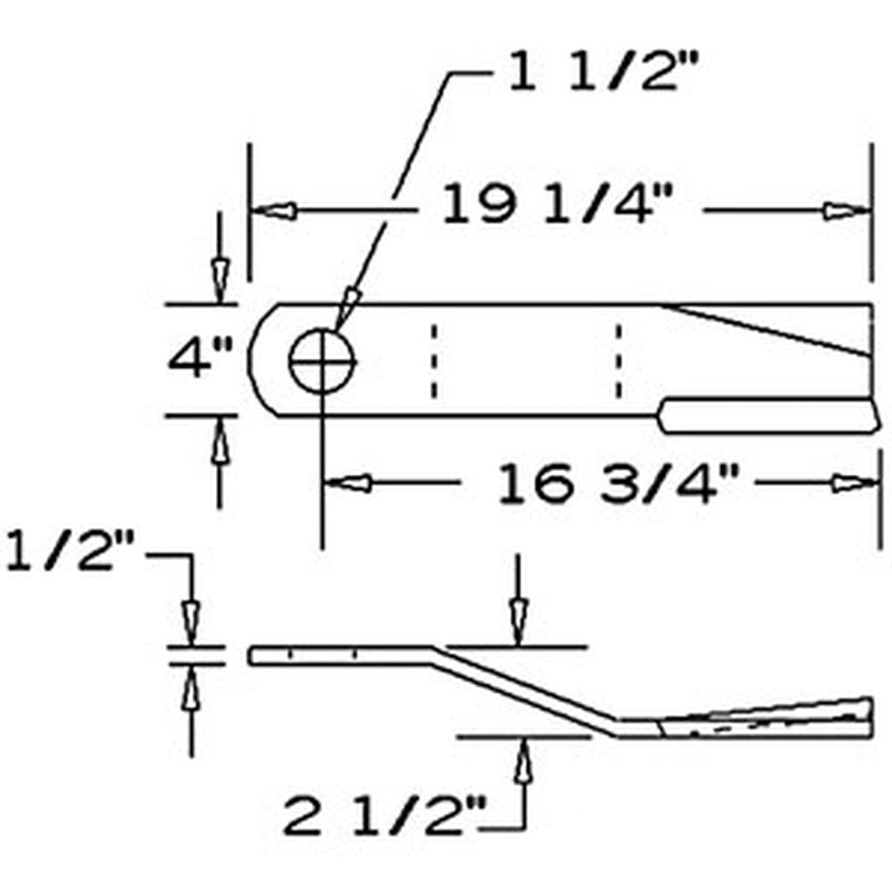 CW Lift Rotary Cutter Blade Fits BUSH HOG Replaces 1251205