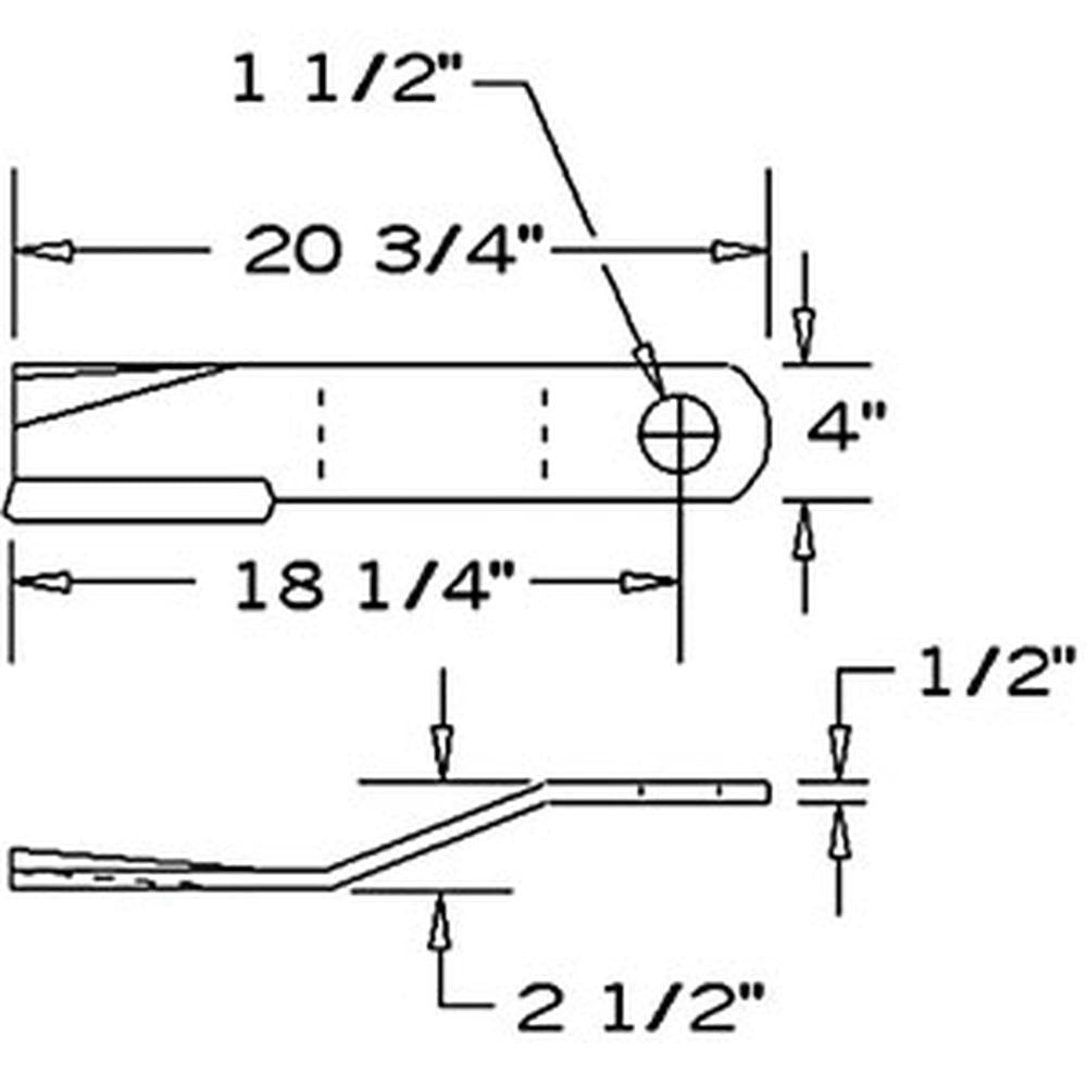 86664BH New CCW Lift Rotary Cutter Blade For Bush Hog 13368 3008 3214 3368