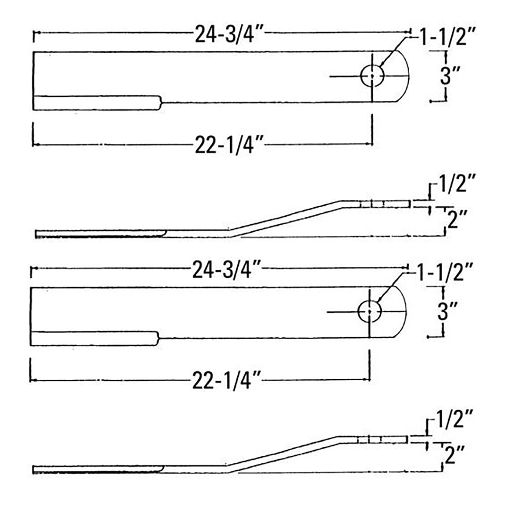 501124 Two (2) Rotary Cutter Blades For King Kutter 266 305 502 6 600