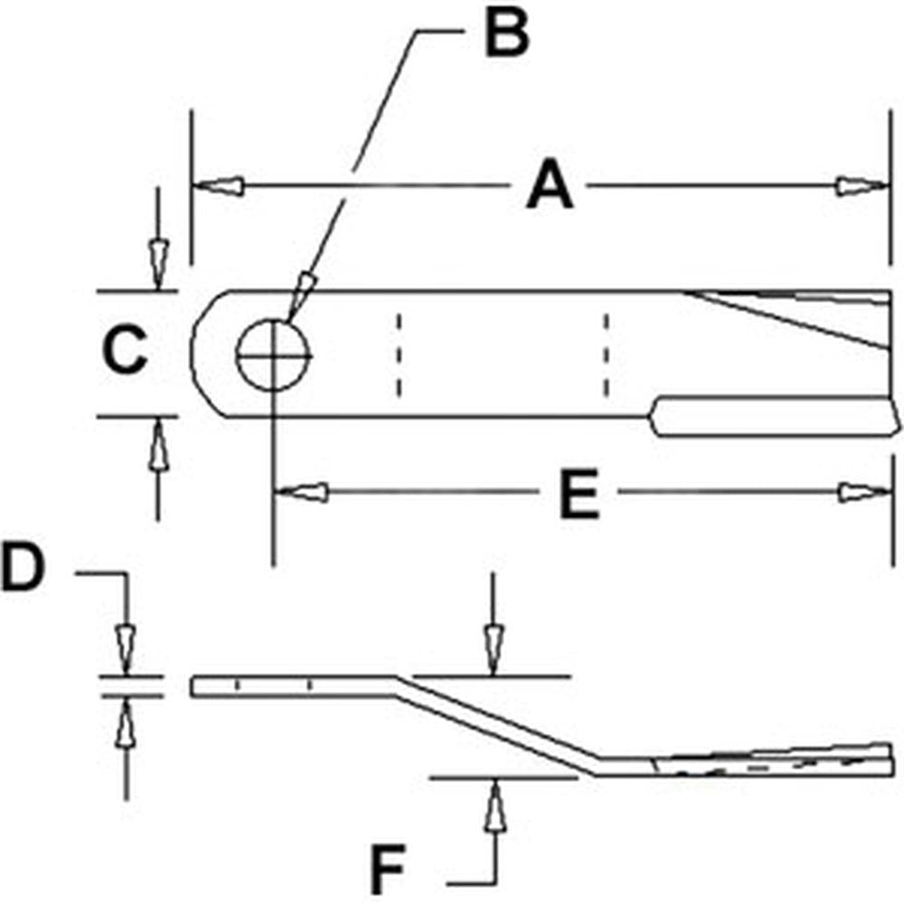 86665 CW Lift Rotary Cutter Blade Fits Bush Hog 13368 3008 3214 3368