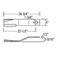 Rotary Cutter Blade 24.75" x 4" x 0.5" w/ 1-3/8" Hole CCW  622013F