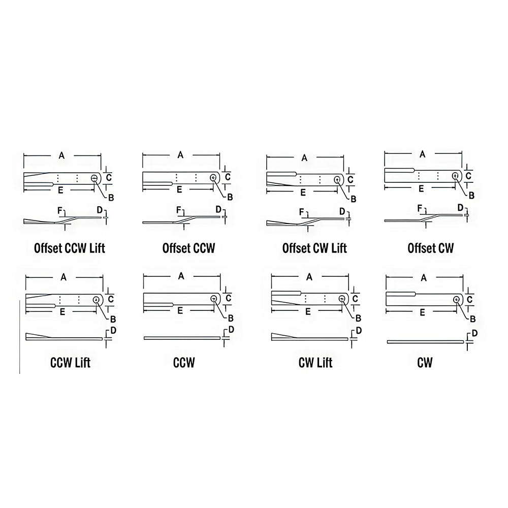 CCW Rotary Cutter Blade Fits BUSH HOG Replaces 1251201