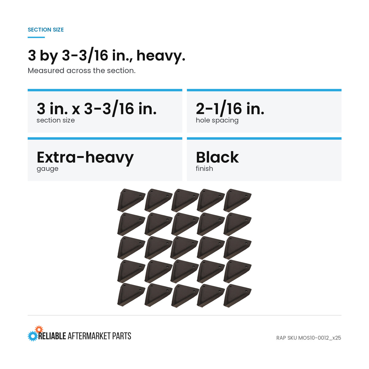 Qty 25: Sickle Section Fits Massey Ferguson Replaces 683937M1P