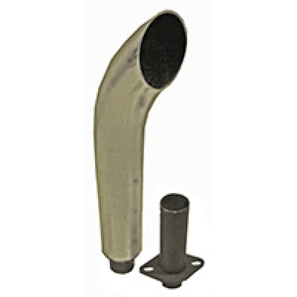 20" Tall Chrome Exhaust Curved Stack Fits John Deere M MT MC 40 320