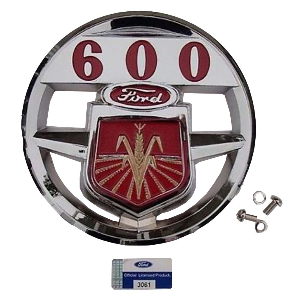 600 SERIES TRACTOR FRONT HOOD EMBLEM NCA16600A Fits Ford