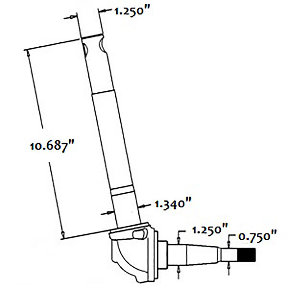 Spindle (LH) Fits Ford/New Holland 600 700 800 900 81717384 Tractor 1104-41