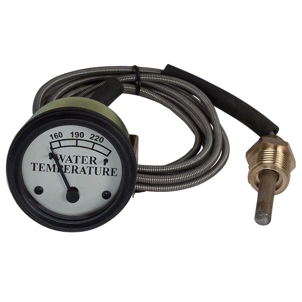 NJD421 Water Temperature Gauge with white face and 3' lead Fits John Deere