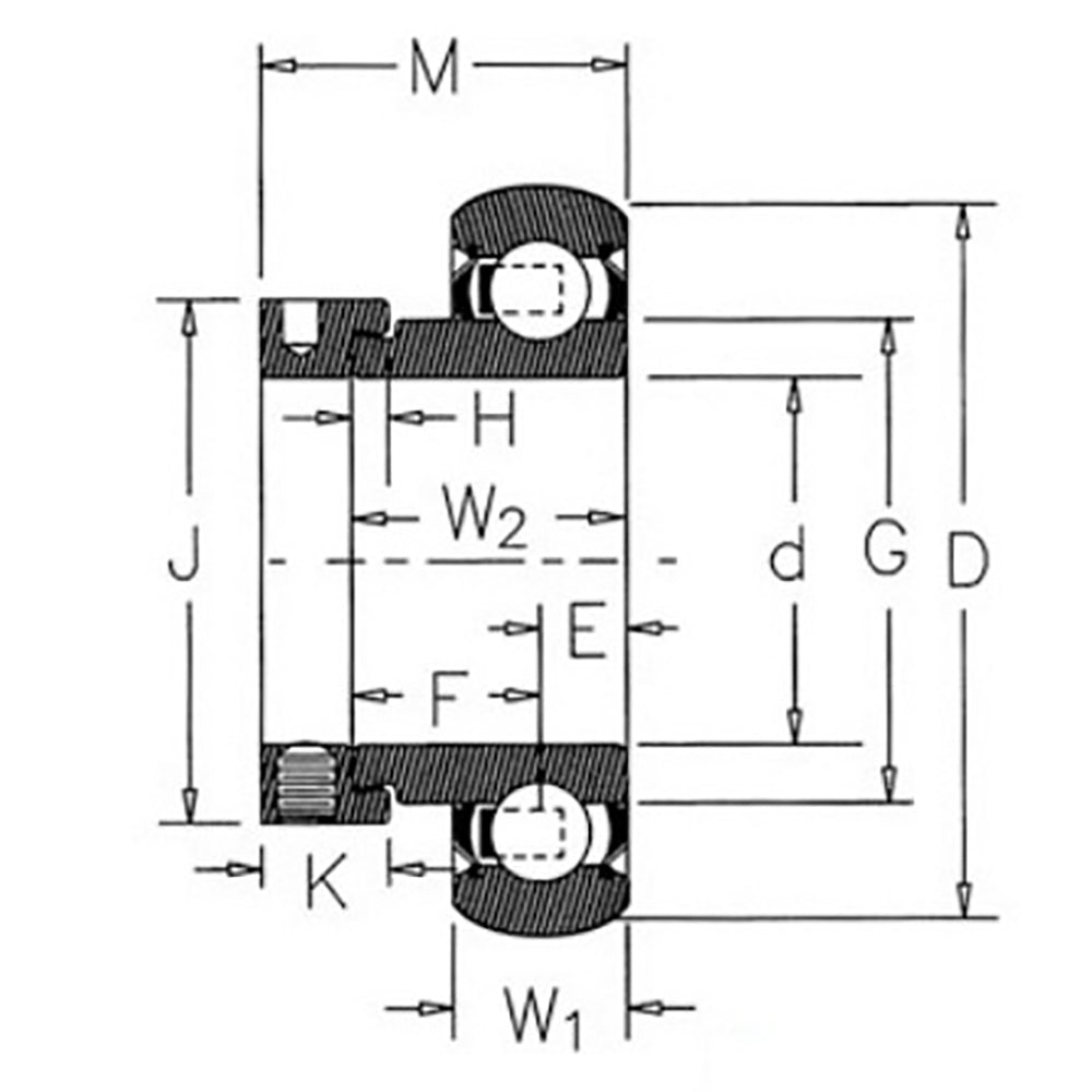 Spherical Ball Bearing Fits Case/International Harvester Replaces 0884 CB