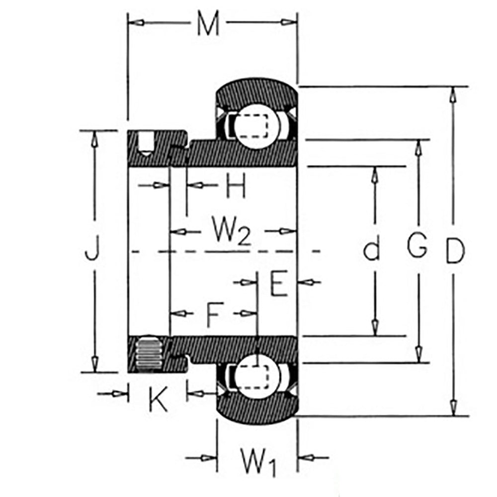 Prelubed NPS Spherical Bearing Fits Long Replaces 990073