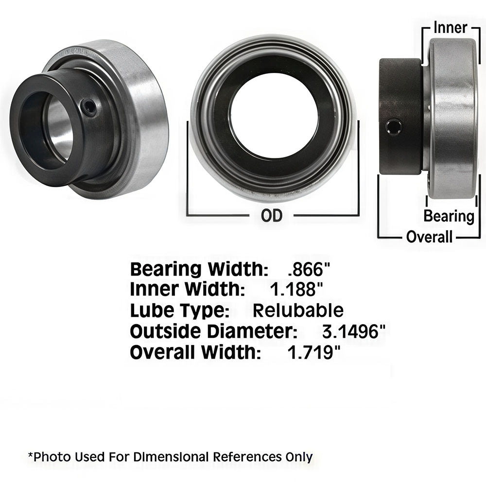NPS109RRC Tractor Re-Lubri Fits CATable Spherical Ball Bearing With Collar