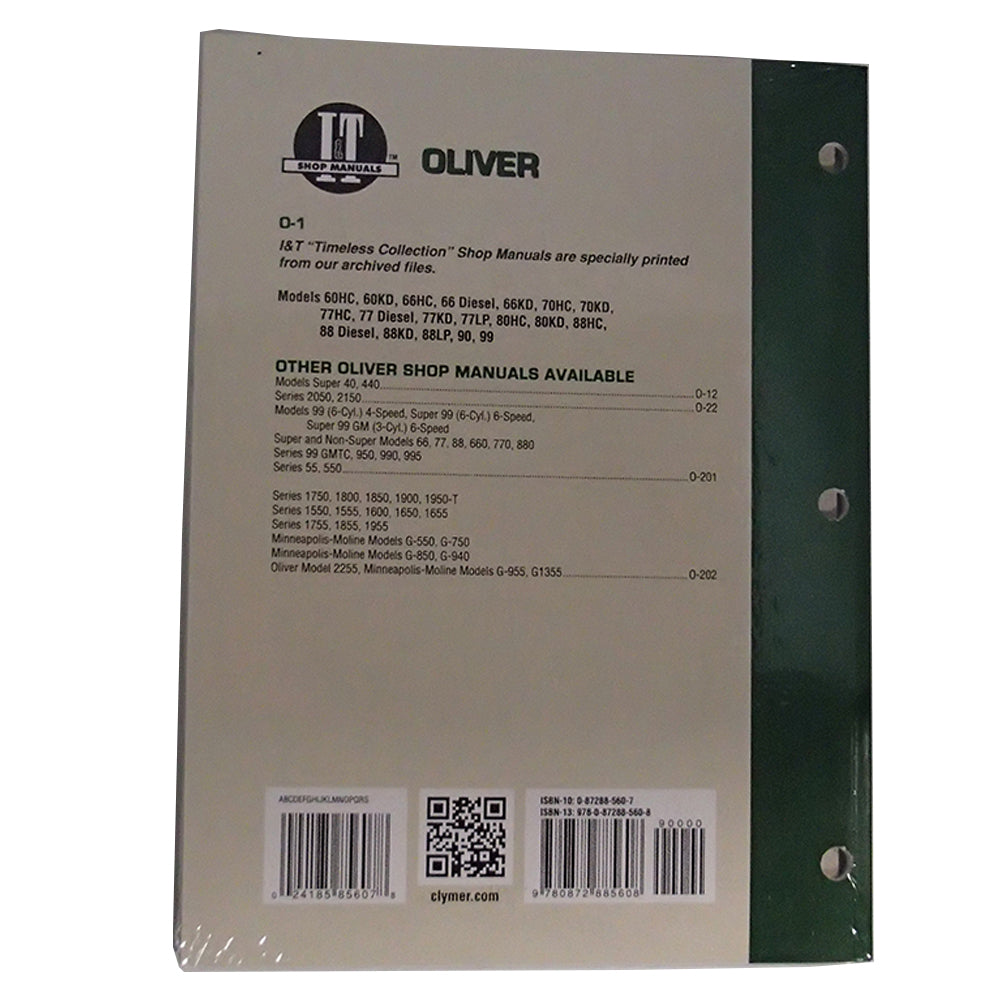 R4374 I & T Shop Manual Fits Oliver