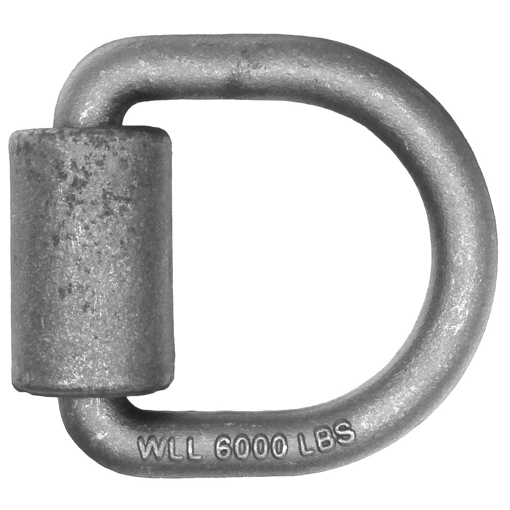 5/8" Weld On D-Ring Chain Tie Down 18K Rated Trailer Truck Rope Forged Loop