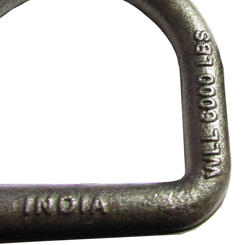 8 Pack 5/8" Heavy Duty Weld-On Forged D-Ring 18,000 Lbs