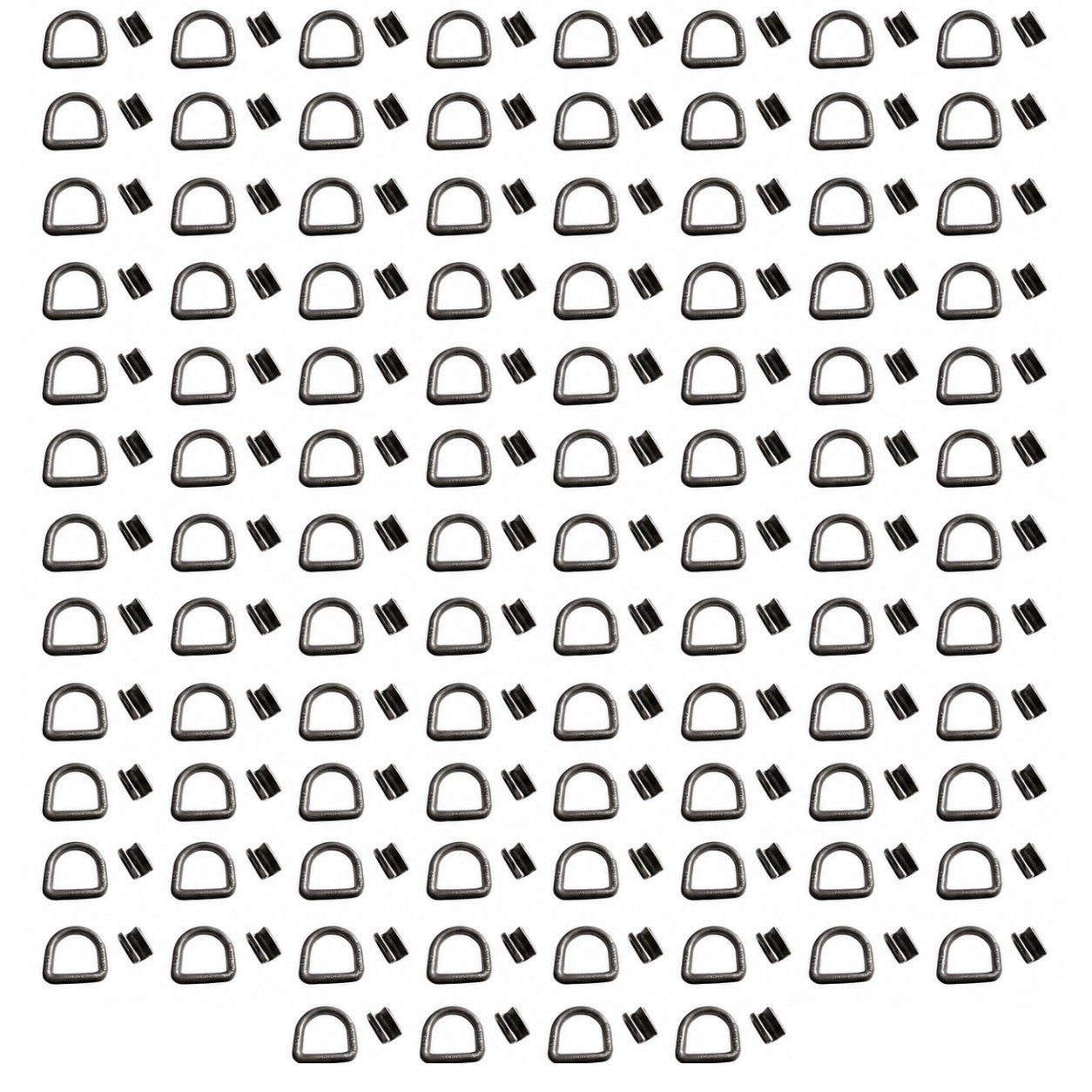 (100) 5/8" D-Ring Chain/Rope/Tie-Down Anchor for Flatbed Trucks & Trailers