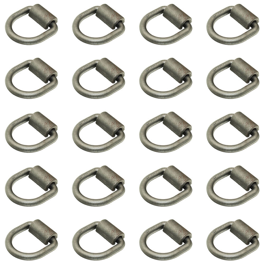 20 Pack 5/8" Heavy Duty Weld-On Forged D Ring 18,000 Lbs