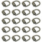 20 Pack 5/8" Heavy Duty Weld-On Forged D Ring 18,000 Lbs