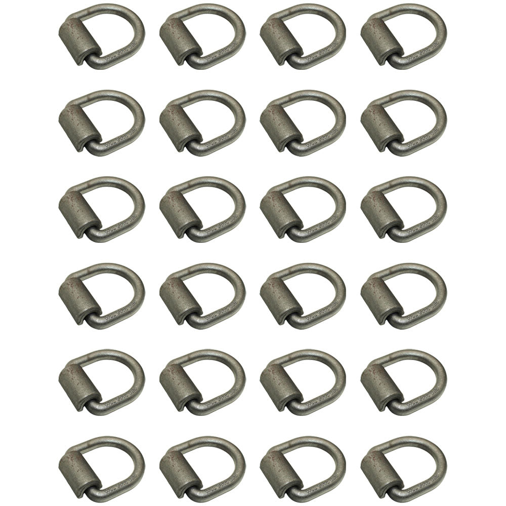 (24 pk) 5/8" Weld On D-Ring 4x4 Recovery Tow Truck Equipment Trailer 18K Rating