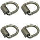 (4 pk) 5/8" Weld On D-Ring 4x4 Recovery Tow Truck Equipment Trailer 18K Rating
