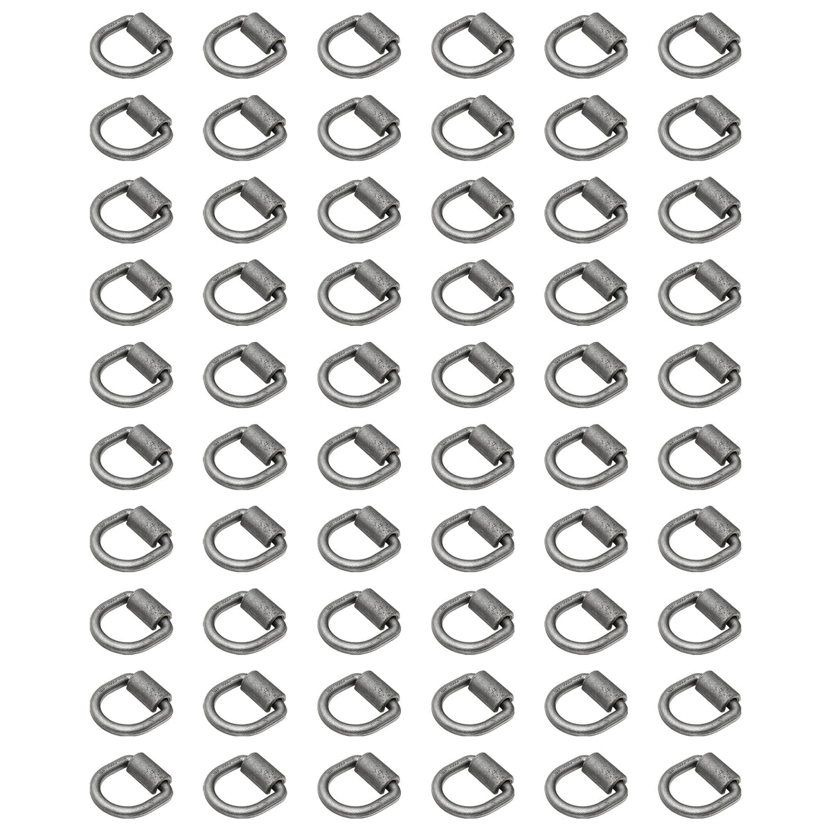 (60) 5/8" Weld-On D-Ring Flatbed Trailer Truck Ratchet Strap Tie-Down Rings