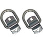 Two(2) 1/2" Bolt On D-Ring Strap Cargo Flatbed Truck Trailer Tie Down Rope Chain
