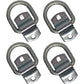 4 Bolt-On D-Rings 1/2" Tie Down Safety Chain Lashing Car Trailer Strap Rope Ring