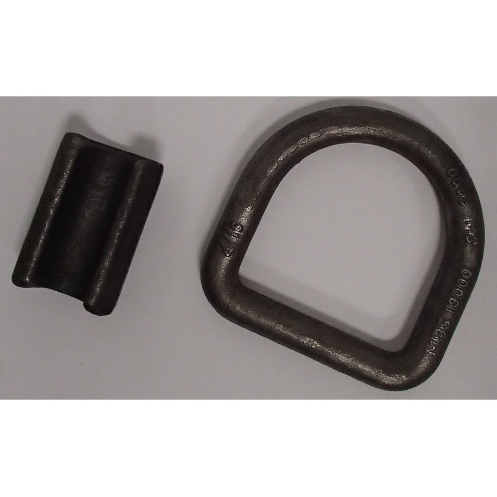 Weld-on 1/2" D Ring Tie Down Rope Loop Zinc 12,000 Rated Trailer Motorcycle ATV