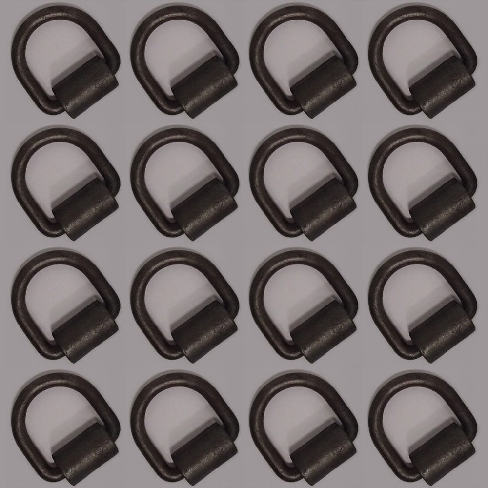 16 Weld-on 1/2" D Rings Tie Down Cargo Flatbed Truck Trailer Ratchet Strap Ring