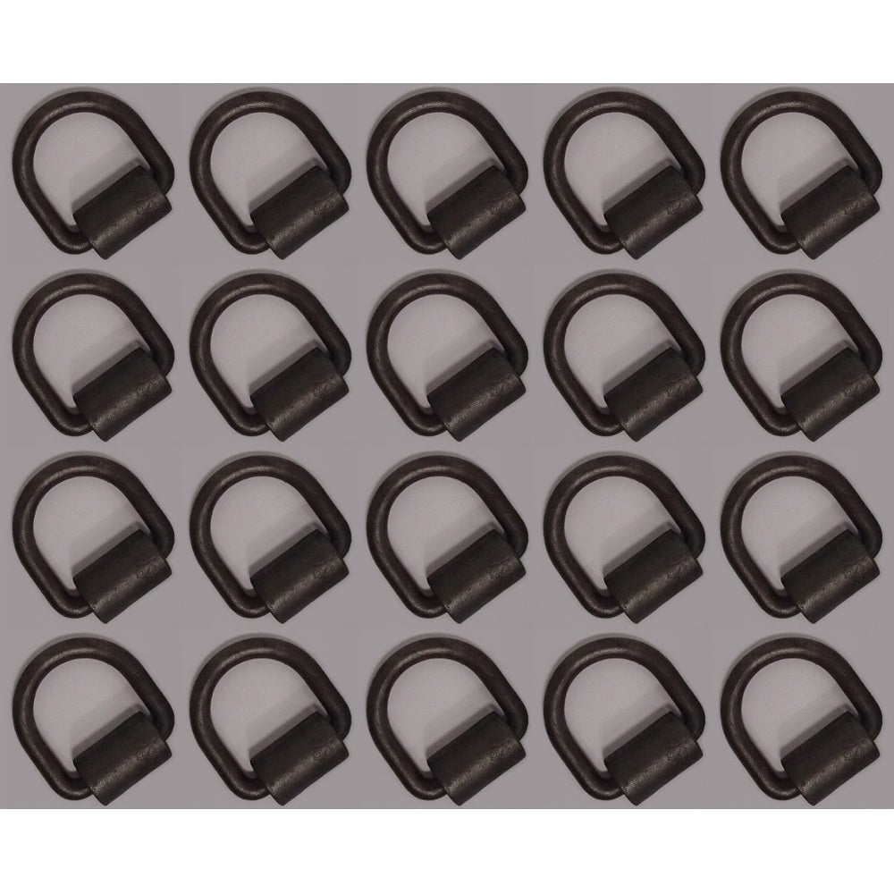 20 Weld-On D-Ring Tie Down Anchors 1/2" Forged Steel 6000 lb SWL
