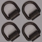 (4) 1/2" D Ring Weld-On Flatbed Truck Trailer Ratchet Strap Cargo Tie Down Ring
