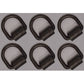 (6) Weld-on 1/2" D Rings Strap Tie Down Flatbed Truck Trailer Cargo Ring & Clip