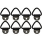 (8) 1/4" Steel One Hole Bolt D Ring 2400# Truck Trailer Rope Chain Tie Down SR12