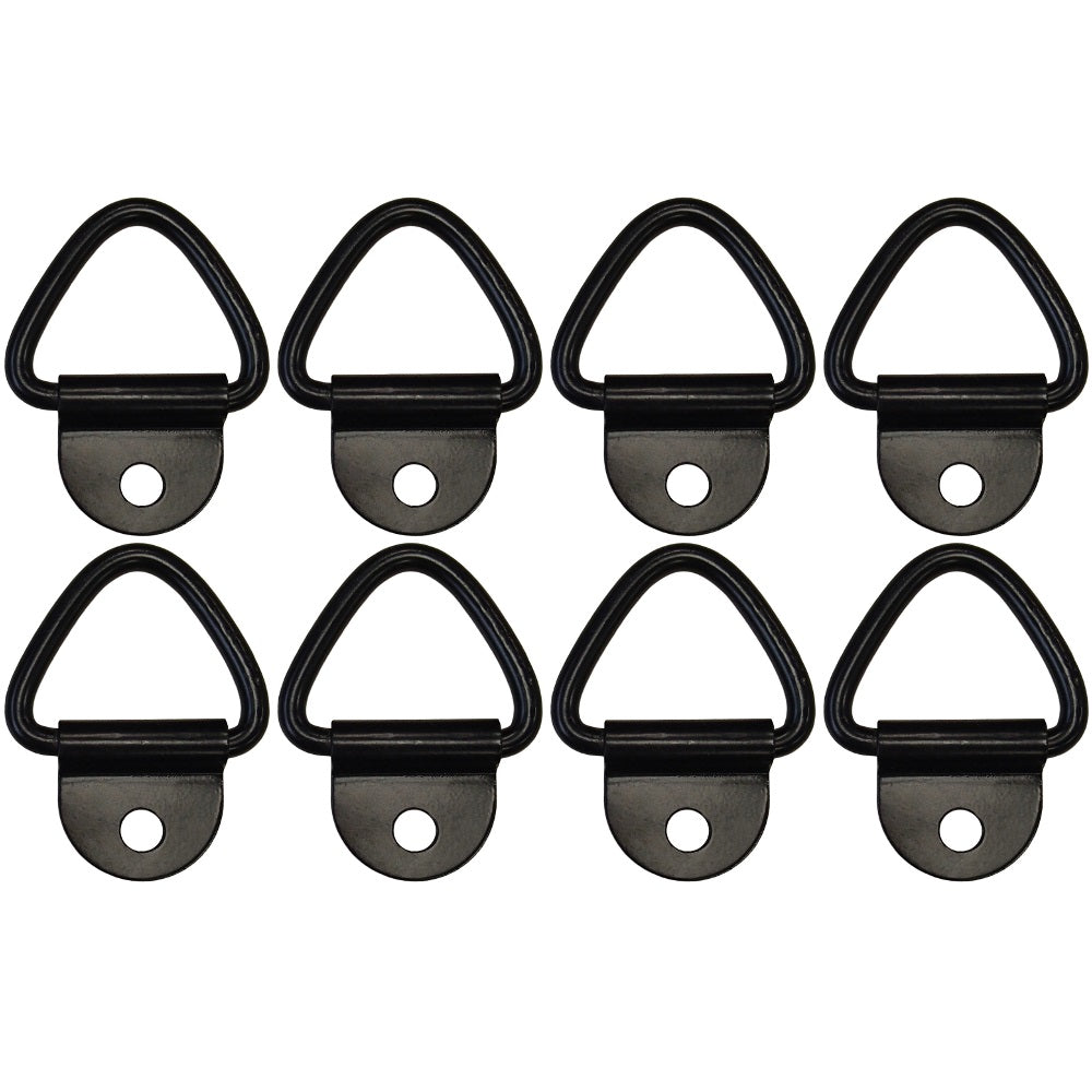 (8) 1/4" Steel One Hole Bolt D Ring 2400# Truck Trailer Rope Chain Tie Down SR12