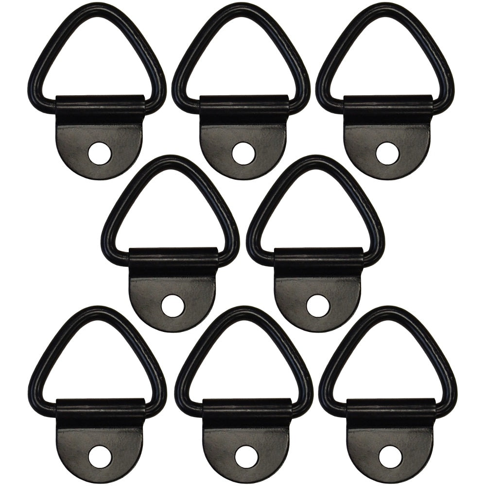 (8) 1/4" Steel One Hole Bolt D Ring 2400# Truck Trailer Rope Chain Tie Down SR12