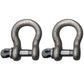 Two 3/4" Screw Pin Shackles Clevis D Ring Anchor 3.25 TON Lifting Ring Excavator