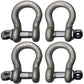 (4) 3/4" Shackle Clevis D-Ring with Screw Pin Anchor Chain Rope Cable Rigging