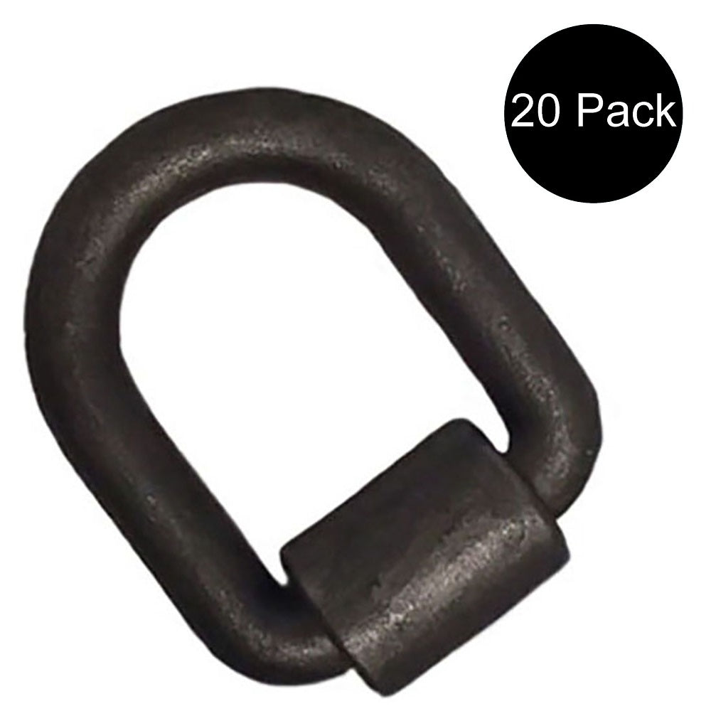 (20) Weld On D Ring 1" Forged Tow Truck Trailer Towing Chain Tie Down D Rings
