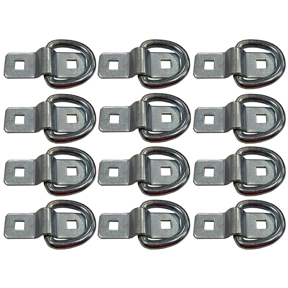 12 D Rings 3/8" Bolt On Toy Hauler QUAD ATV Tie Down Flatbed Trailer Strap Ring