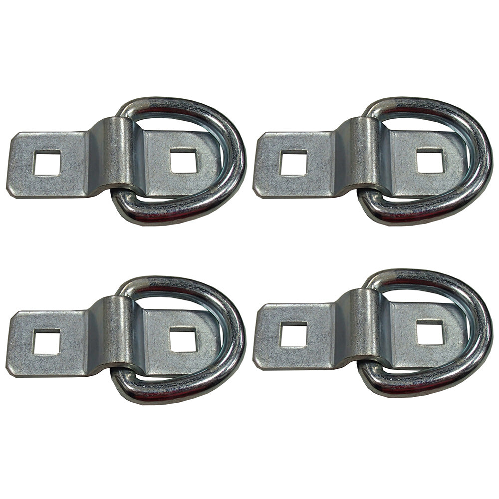 SR15 4-Pk of Heavy Duty 3/8" Bolt-on D-Rings - For Various Trailer Uses