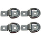 Qty 4: 3/8" Bolt-on D-Ring Fits Universal Products Replaces SR15